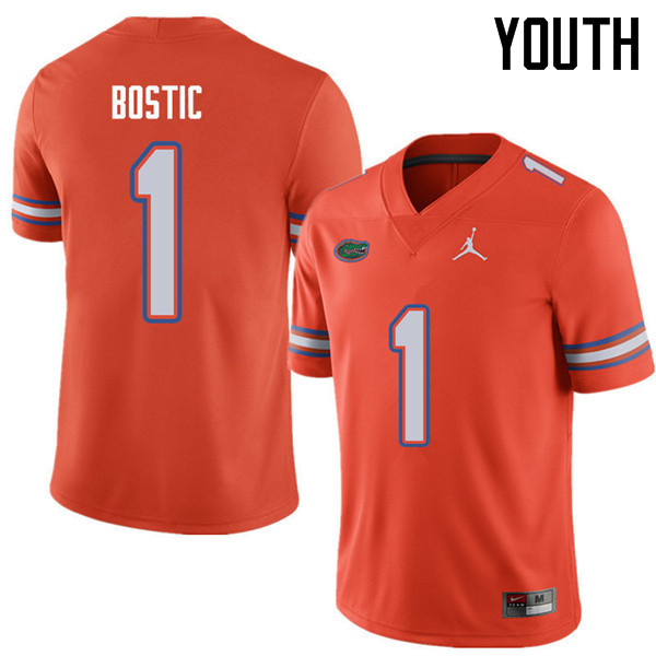 Jordan Brand Youth #1 Jonathan Bostic Florida Gators College Football Jerseys Sale-Orange